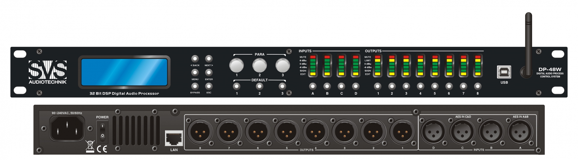 SVS Audiotechnik DP-48W Цифровой процессор: 4 входа 8 выходов в Кирове