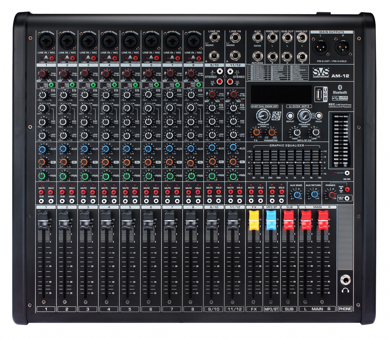 SVS Audiotechnik mixers AM-12 Микшерный пульт аналоговый, 12-канальный в Кирове